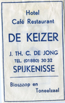 SZ1405. Hotel, Café, Restaurant De Keizer - Bioscoop en toneelzaal.