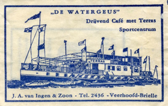 SZ0121. De Watergeus, drijvend café met terras, sportcentrum.