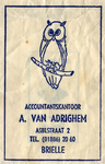 SZ0134. Accountantskantoor A. van Adrighem.