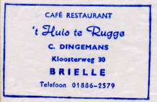 SZ0143. Cafe, restaurant 't Huis te Rugge.