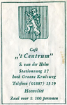 SZ0301. Café 't Centrum.