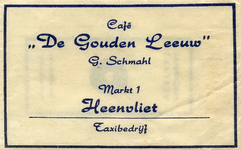 SZ0309. Café De Gouden Leeuw - taxibedrijf.