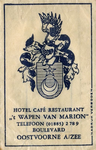 SZ0912. Hotel, Café, Restaurant 't Wapen van Marion.