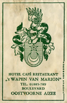 SZ0918. Hotel, Café, Restaurant 't Wapen van Marion.