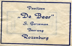 SZ1208. Paviljoen De Beer.