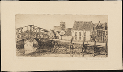 SPUIJBROEK_048 Kijkje op de Rode brug, de St. Catharijnekerk en café Dixi, ca. 1935