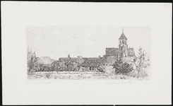 SPUIJBROEK_070 Het dorp Nieuw-Helvoet met de kerk, ca. 1935