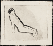 SPUIJBROEK_090A Studie van een zittend naakt, gemaakt tijdens de opleiding aan de Academie Rotterdam, 1923-1927
