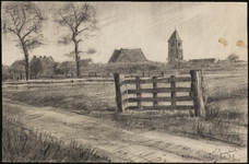 SPUIJBROEK_116 Het dorp Nieuw-Helvoet met de kerk, gezien vanaf de Stormweg, 1929