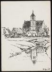 SPUIJBROEK_247D Verjaardagskaart van de Hervormde Gemeente Nieuw-Helvoet. De kerk van Nieuw-Helvoet, gezien vanuit het ...