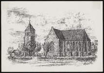 SPUIJBROEK_247E Verjaardagskaart van de Hervormde Gemeente Nieuw-Helvoet. De kerk van Nieuw-Helvoet, 1977