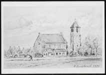 SPUIJBROEK_247F Verjaardagskaart van de Hervormde Gemeente Nieuw-Helvoet. De kerk van Nieuw-Helvoet, 1979