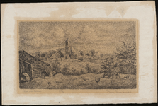 SPUIJBROEK_D_002 Kijkje op het dorp Nieuwenhoorn, met de kerk, ca. 1935