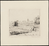SPUIJBROEK_D_005 Kijkje op het dorp Nieuwenhoorn vanaf de polder, ca. 1935