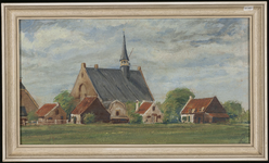 SPUIJBROEK_I_330 Kijkje op het dorp Oudenhoorn met de kerk, 1965
