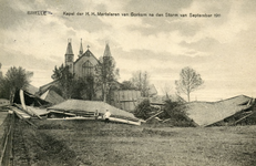 PB0147 De Ommegang van de houten Bedevaartskerk is ingestort door de storm op 30 september 1911, 1911