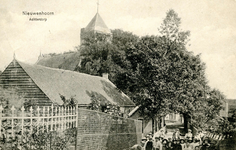 PB4185 De kerk van Nieuwenhoorn, gezien vanaf het Achterdorp, 1913
