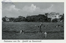 PB5267 Een weiland (met een Bosmanmolen) en Huize Sonnevanck, ca. 1930