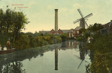 PB8835 Zicht op de molen Nooitgedacht en stoomgemaal, 1908