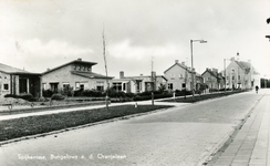 PB8965 Bungalows langs de Oranjelaan, met op de achtergrond het gemeentehuis, 1959