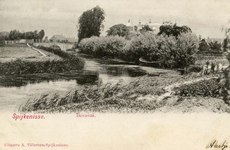 PB9145 Zicht op de Vierambachtenboezem en de derde Heulbrug (Karel Doormanstraat), ca. 1902