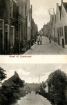 PB10035 Groeten uit Zwartewaal: kijkje in de Dorpsstraat en de Oranjelaan, ca. 1925