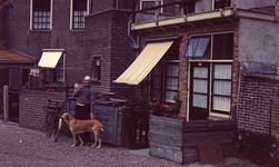 DIA01579 Achterzijde van de woningen langs de Langestraat; ca. 1970