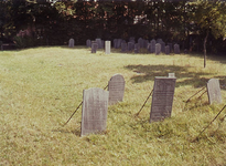 DIA15397 De Joodse begraafplaats (1781) langs de Spuikade; ca. 1970