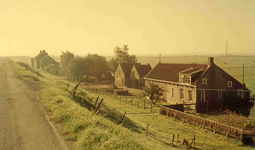 DIA41575 Boerderijen langs de Schenkeldijk; September 1963