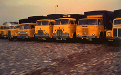DIA41786 Vrachtwagens van het transportbedrijf De Rijke; 1963