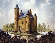 DIA44114 Impressie van kasteel Ravesteijn; ca. 1975