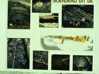 DIA44144 Tentoonstelling 10.000 jaar wonen in het Maasmondgebied: Boerderij uit de ijzertijd in Spijkenisse; Juni 1980
