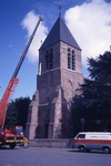 DIA44373 Plaatsen van het carillon in de toren van de Dorpskerk; 1988