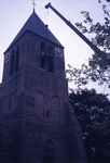 DIA44374 Plaatsen van het carillon in de toren van de Dorpskerk; 1988