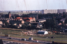 DIA44404 Zicht vanaf de Churchillflat op Spijkenisse; ca. 1969