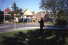 DIA44439 Sloop van het pand achter 't Oudste Huys, gelegen aan de Achterstraat; ca. 1987