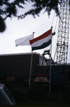 DIA44449 Slaan van de eerste paal voor het nieuwe pand achter 't Oudste Huys, gelegen aan de Achterstraat; ca. 1988