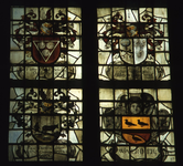 DIA68018 Glas in loodraam in de dorpskerk van Vierpolders; ca. 1980