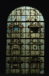 DIA68033 Glas in loodraam in de dorpskerk van Vierpolders; ca. 1980