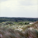 DIA_GF_1452 Vanaf het uitzichtpunt bij het strand is deze dia gemaakt in de richting van Goeree; 16 juni 1981