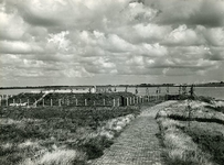 HV_TOLDIJK_05 Rioolwaterzuiveringsinstallatie langs de Toldijk, met op achtergrond Rozenburg; 25 september 1970