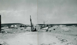 OV_BRIELSEMAASDAM_06 Oostvoorne; Werkzaamheden voor de aanleg van de Brielse Maasdam, ca. 1950