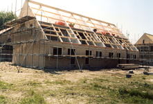 OV_ZANDWEG_08 Aanbouw van tien nieuwe woningwetwoningen langs de Zandweg, als bouwproject voor leerlingen; 1987