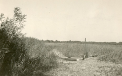 RO_QUACKJESWATER_09 Rockanje; Sluisje in Quackjeswater dat in verbinding staat met het waterleidingskanaal, ca. 1950