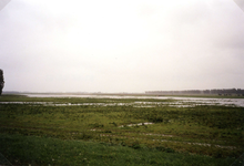 SH_WATEROVERLAST_01 Ondergelopen weilanden in de polder Simonshaven na overvloedige regenval; September 1998