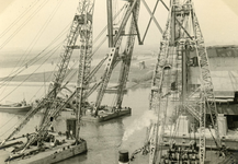 SP_BRUGGEN_BOTLEKBRUG_002 De aanleg van de Botlekbrug; 1955