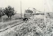 SP_TRAM_072 Op een mooie 2e juni 1963 rijdt de M1806 Bergeend met een tram naar Hellevoetsluis langs de Mallendijk; 2 ...