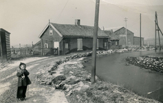 SP_WATERSNOODRAMP_1953_001 Stand van het water langs de Breeweg tijdens de watersnood; 1953