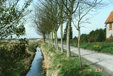 TI_RIETDIJK_007 Rietdijk tijdens de verbetering en verbreding. Rechts woonde Jan Stolk; 1992