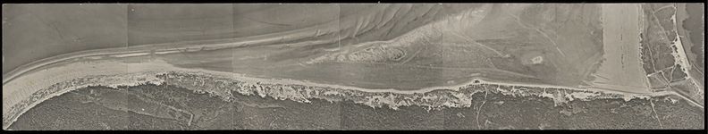 FOTO_HARDBOARD_014 Satellietfoto van de duinen van Voorne bij het Strandweg; ca. 1980